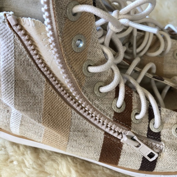 Nine West Canvas Striped Sneakers - Picture 3 of 6